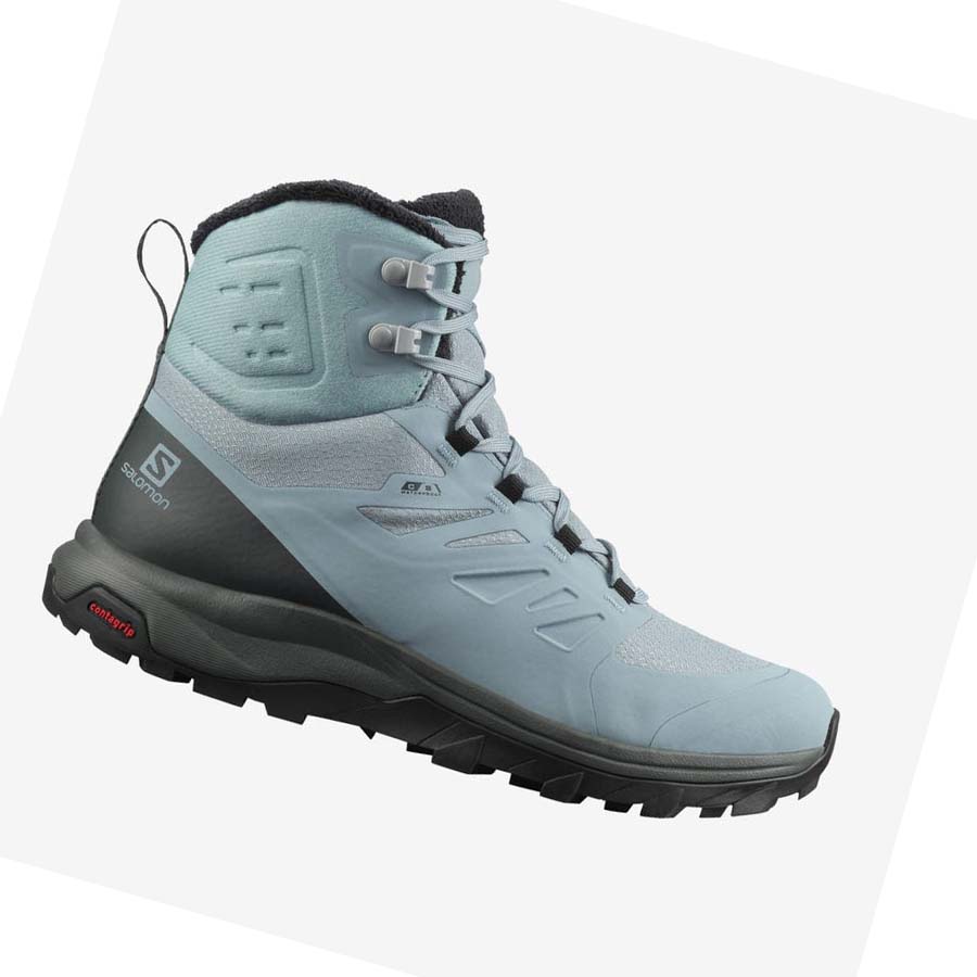 Salomon OUTBLAST THINSULATE™ CLIMASALOMON™ WATERPROOF Téli Csizma Női Kék | HU 3013CTV